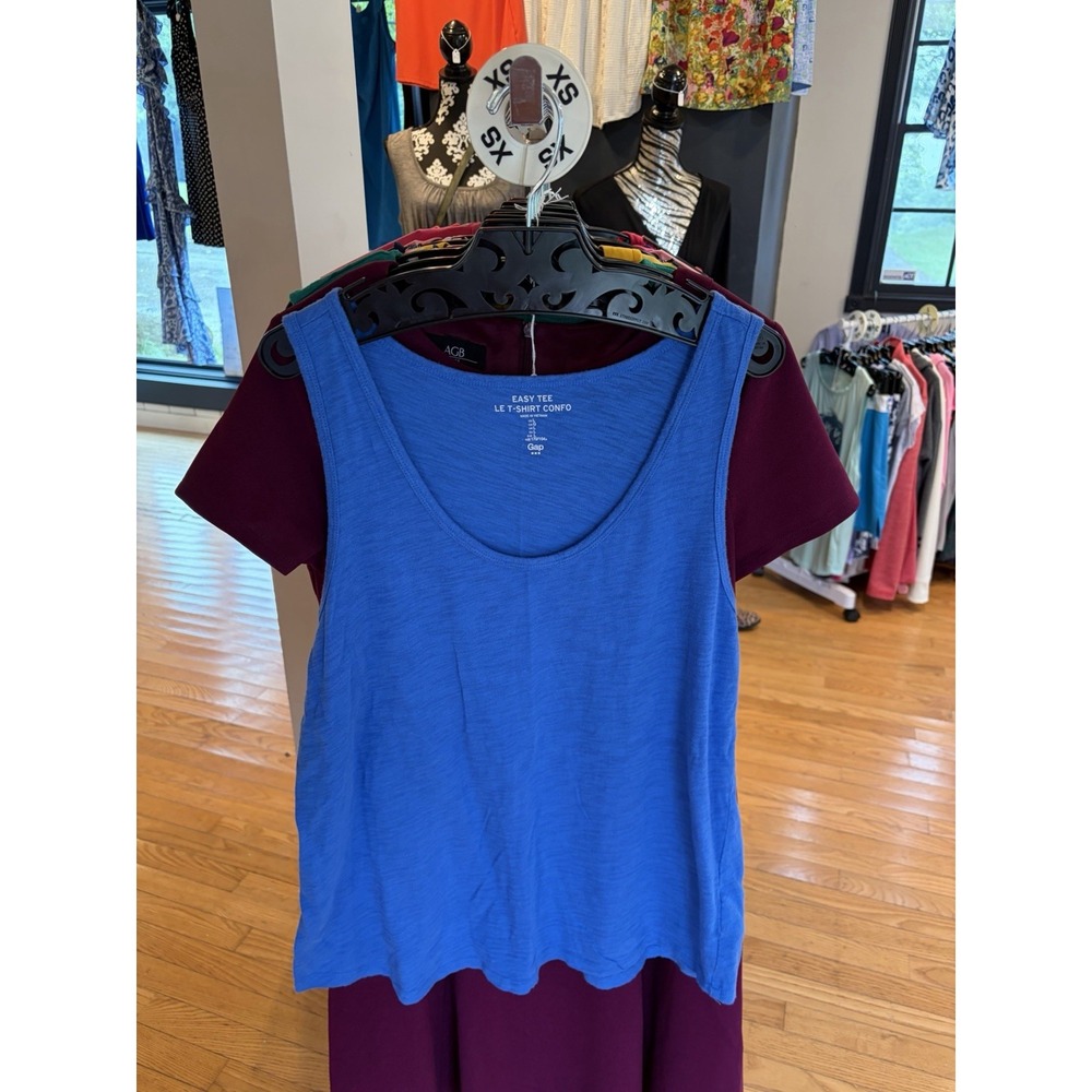 Gap Blue Tank Easy Tee Size Large